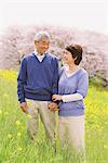 Affectionate Middle-Aged Japanese Couple Looking Into Each Other