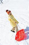 Girl Pulling Sled