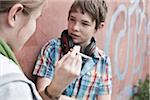 Young Teens Smoking Cigarettes