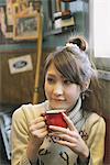 Teenage Girl Having Coffee