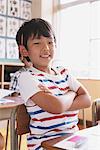 Confident Student In Classroom Arms Crossed