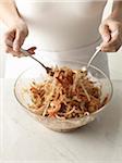 Woman Making Pad Thai