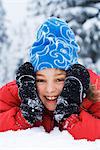 Une fille dans la neige, Suède.