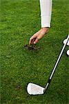 The hands of a person playing golf, Sweden.