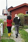 A couple walking, Sweden.