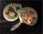 Thai style noodles (Quittieaw Pat Thai), rice noodles with shrimps, peanuts, lime and, chilli, a popular Thai dish, Thailand, Southeast Asia, Asia