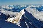 Aiguille de Bionnassay, 4052m, from Mont Blanc, Chamonix, French Alps, France, Europe