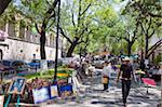 Art market in Jardin de las Rosas, Morelia, Michoacan state, Mexico, North America