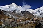 Annapurna Himalayan Range seen from Annapurna Base Camp, Annapurna Conservation Area, Gandaki, Western Region (Pashchimanchal), Nepal, Asia