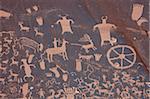 Petroglyphen auf Zeitung Rock, Zeitung Rock Recreation Area, Utah, Vereinigte Staaten, Nordamerika