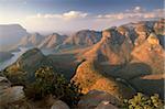 Blyde River Canyon and the three rondavels, Mpumalanga, South Africa, Africa