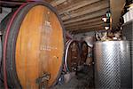 Barrel cellar at Domaine de l'Oriel, Niedermorschwihr, Haut Rhin, Alsace, France, Europe