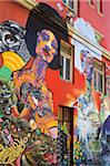 Wandbilder in der Innenstadt von Valparaiso, Chile, Südamerika