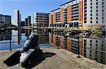 Cannon from the Royal Armouries, Clarence Dock, Leeds, West Yorkshire, England, United Kingdom, Europe