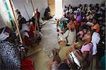 People worshipping at village healing ceremony, Eshowe, Zululand, KwaZulu-Natal, South Africa, Africa