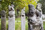 Ancient sculptures in grounds of Nanjing Museum, Nanjing, Jiangsu, China, Asia