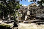 Mayan ruins, Calakmul, l'UNESCO Site du patrimoine mondial, réserve de biosphère de Calakmul, la plus grande réserve de forêt tropicale au Mexique, Campeche, au Mexique, en Amérique du Nord