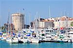 La tour de la chaîne, Vieux Port, le vieux port, La Rochelle, Charente-Maritime, France, Europe