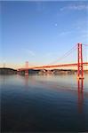 The 25th April Bridge over the Tagus River, Lisbon, Portugal, Europe
