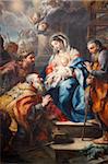 The Adoration of the Magi by J.M. Rottmayr dating from 1723, Melk Abbey, Lower Austria, Austria, Europe