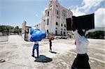 Port au Prince cathedral damaged by the 2010 earthquake, Port au Prince, Haiti, West Indies, Central America