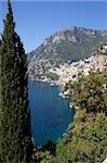 Die Bucht und das Dorf Positano an der Amalfi Küste, UNESCO World Heritage Site, Campania, Italien, Europa