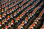 Dancers at the Airand festival, Mass games in Pyongyang, North Korea, Asia