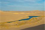 Natural lake in the Sahara near the oasis of Siwa, Western Egypt, North Africa, Africa