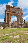 L'arc de Caracalla, à la romaine ruines de Djemila, patrimoine mondial de l'UNESCO, Algérie, Afrique du Nord, Afrique