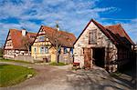 Alte Fachwerkhäusern in der freien Luft Museum Bad Windsheim, Franken, Bayern, Deutschland, Europa