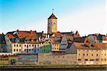 View of Regensburg, UNESCO World Heritage Site, Bavaria, Germany, Europe