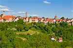 The historic town of Rothenburg ob der Tauber, Franconia, Bavaria, Germany, Europe