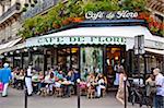 Cafe de Flore, Saint-Germain-des-Pres, Left Bank, Paris, France, Europe