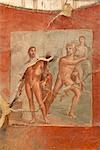 Hercules with Neptune and Amphitrite fresco, Collegio degli Augustali (College of the Augustans), Herculaneum, UNESCO World Heritage Site, Campania, Italy, Europe