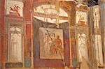 Hercules with Juno and Minerva fresco, Collegio degli Augustali (College of the Augustans), Herculaneum, UNESCO World Heritage Site, Campania, Italy, Europe