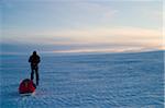 Scene of expedition life on a Polar journey west of Kulusuk, Greenland, Polar Regions