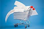 Receipts in shopping cart