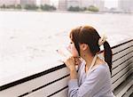 Japanese Women On Boat Looking