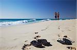 Debout de couple sur Floreat beach, Perth, Western Australia, Australie
