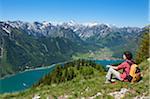 Hiking at Lake Achensee, Tyrol, Austria