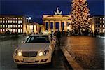 La porte de Brandebourg à Berlin à Noël.