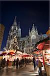 Marché de Noël, cathédrale, Cologne, Nord Westphalie, Allemagne