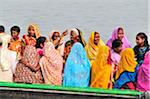 A marriage on the Ganges river. Varanasi, India