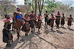 Pokot men, women, boys and girls dancing to celebrate an Atelo ceremony. The Pokot are pastoralists speaking a Southern Nilotic language.