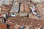 Kibera is the biggest slum in Africa and one of the largest in the world. It houses about one million people in cramped, unhygienic conditions on the outskirts of Nairobi.