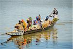 Pinasses crossing the Niger river in Mopti. Mali, West Africa