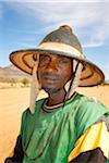Portrait of Fula (Peul) shepherd near Douentza. Mali, West Africa