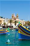 Bateaux de pêche traditionnels, Marsaxlokk, Malte