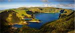 The big volcanic crater of Lagoa do Fogo (Fire Lagoon), a nature reserve and one of the most preserved sites in Sao Miguel. Azores islands, Portugal