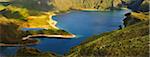 The big volcanic crater of Lagoa do Fogo (Fire Lagoon), a nature reserve and one of the most preserved sites in Sao Miguel. Azores islands, Portugal